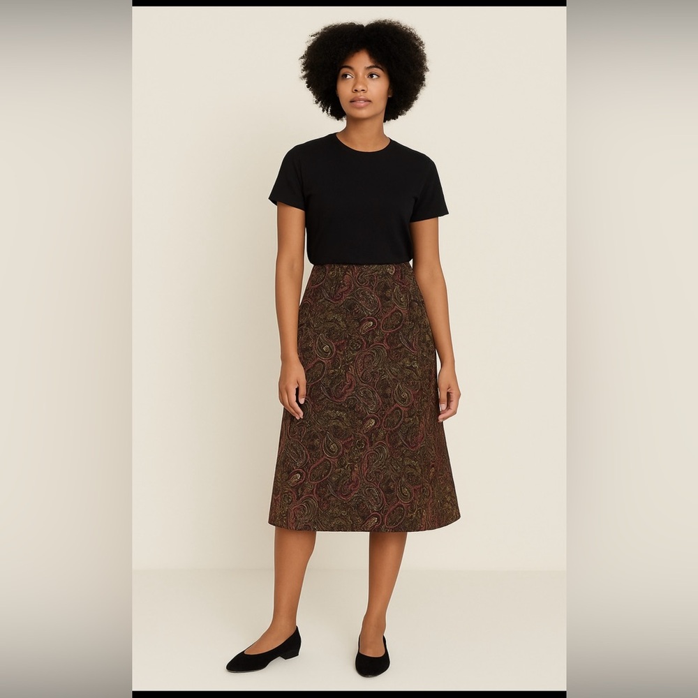 Pendleton Purple Paisley Print Skirtsize ! 24W